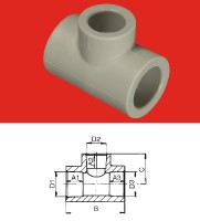 PPR T kus redukovaný DN 90x63x90   212090063